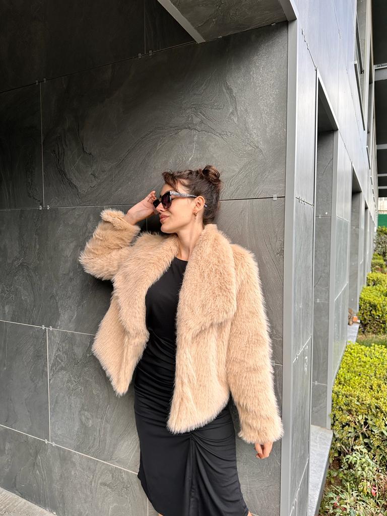 Hilda Zra Model Şal Yaka Vizon Kürk 1707434
