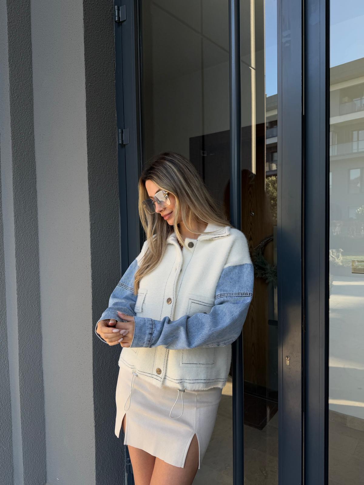Jean Kollu İthal Soft Ceket kckt2147jij