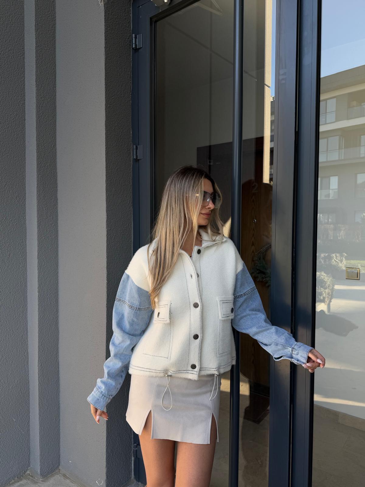 Jean Kollu İthal Soft Ceket kckt2147jij