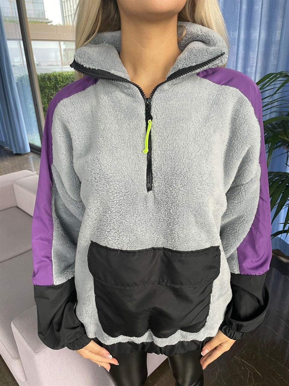 Kanguru Cep Peluş Sweat