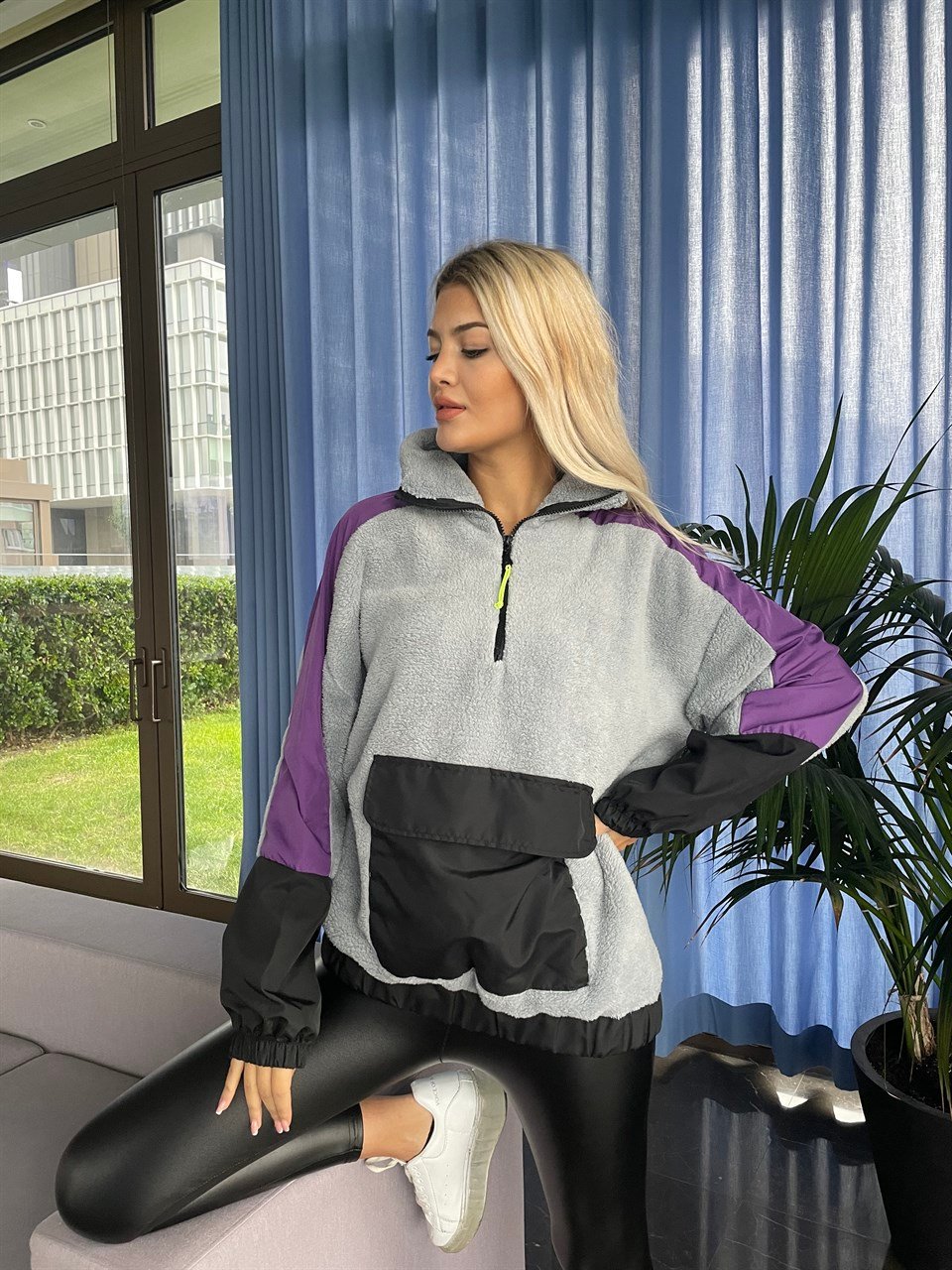 Kanguru Cep Peluş Sweat