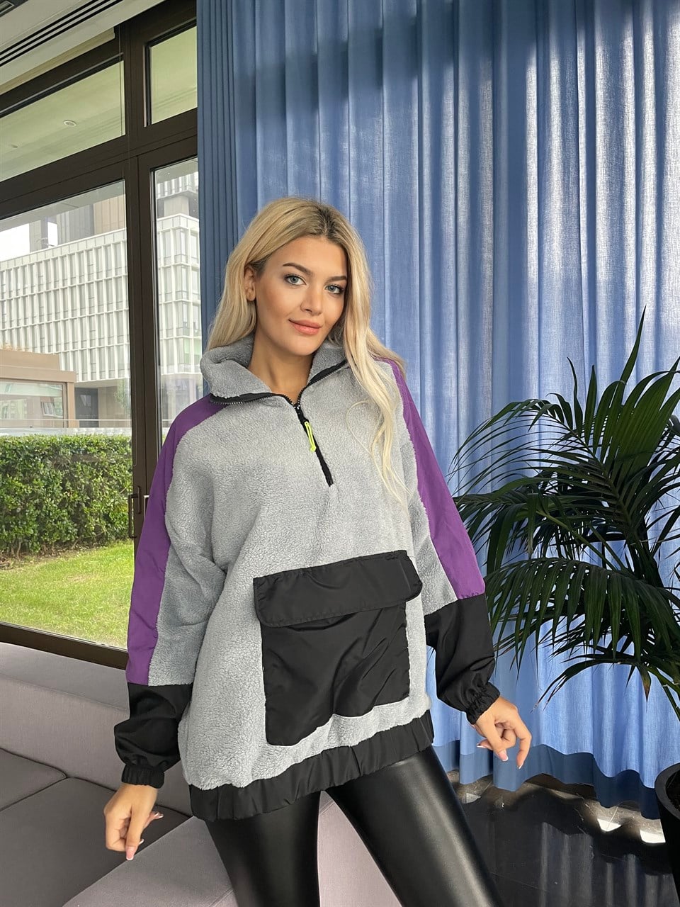 Kanguru Cep Peluş Sweat