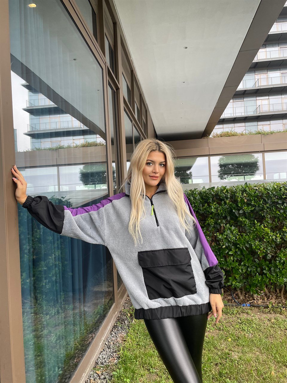 Kanguru Cep Peluş Sweat