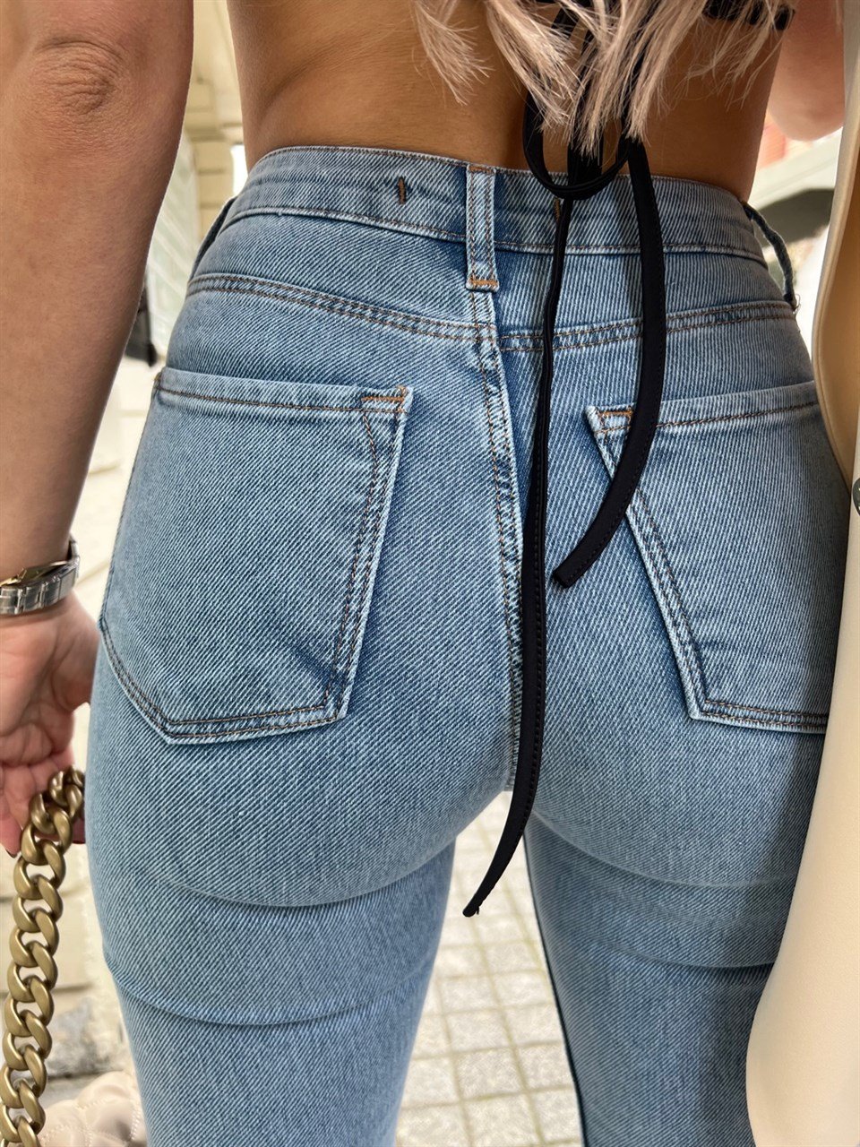 Kar Yıkama Yüksek Bel Jean Pantolon