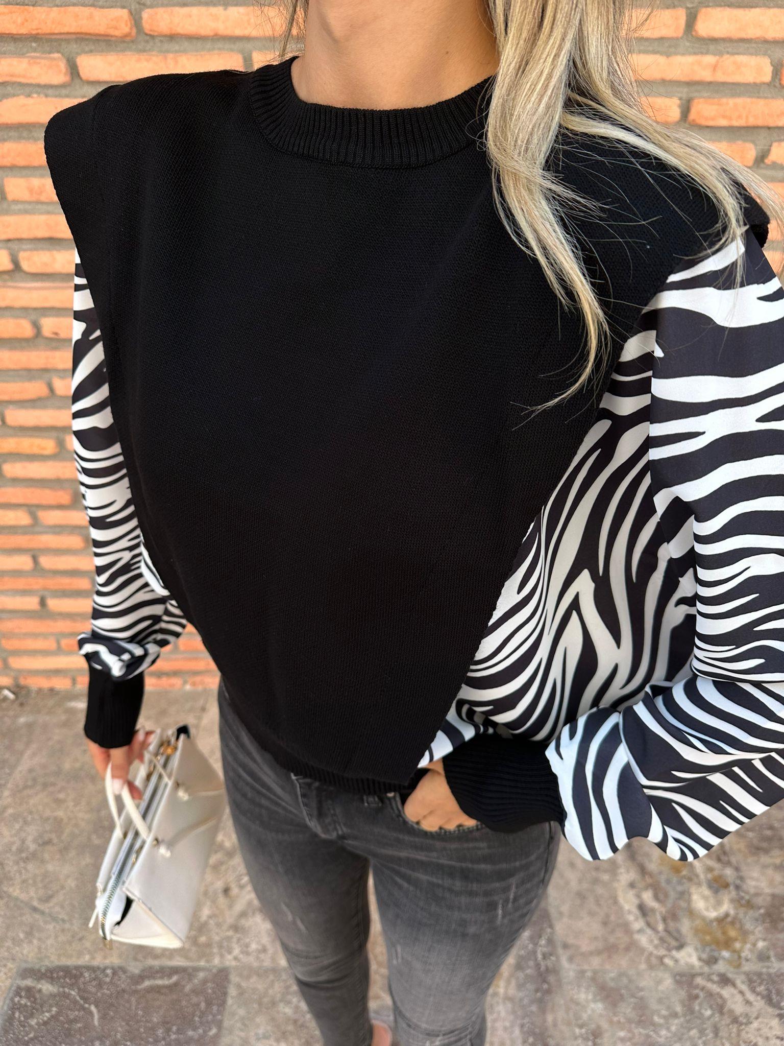 Kolları Zebra Triko Kazak 0706275
