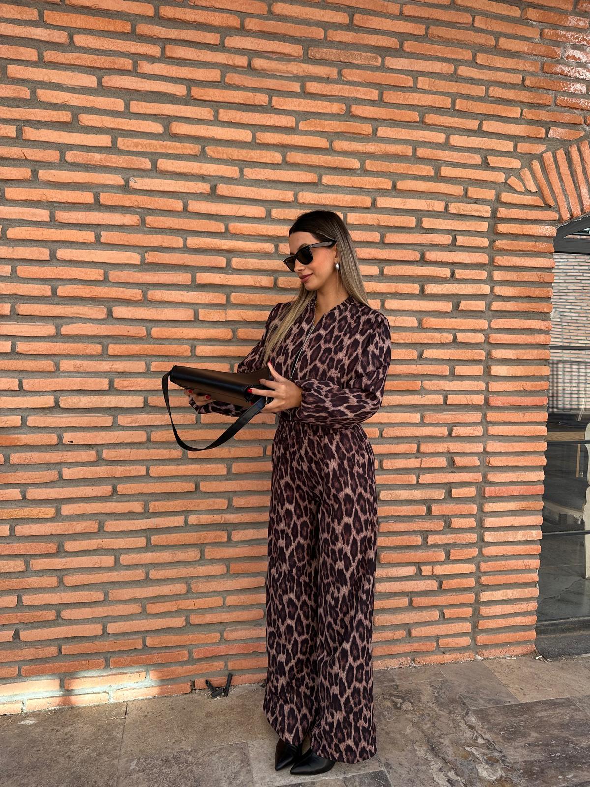 Leopar Bomber Ceket Pantolon Takım ktkm1056nsn