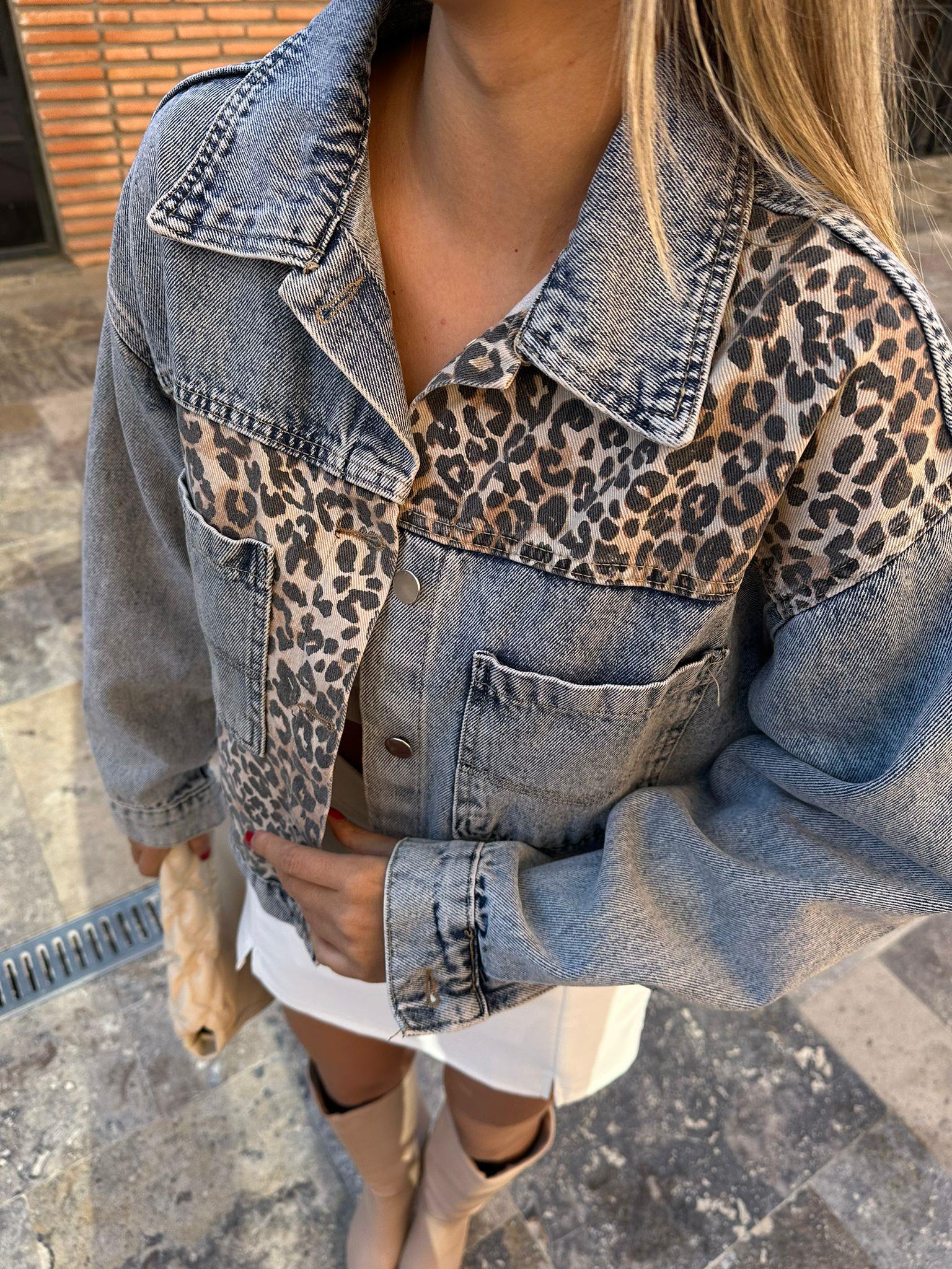 Leopar Detay Jean Ceket ckt1086rvd