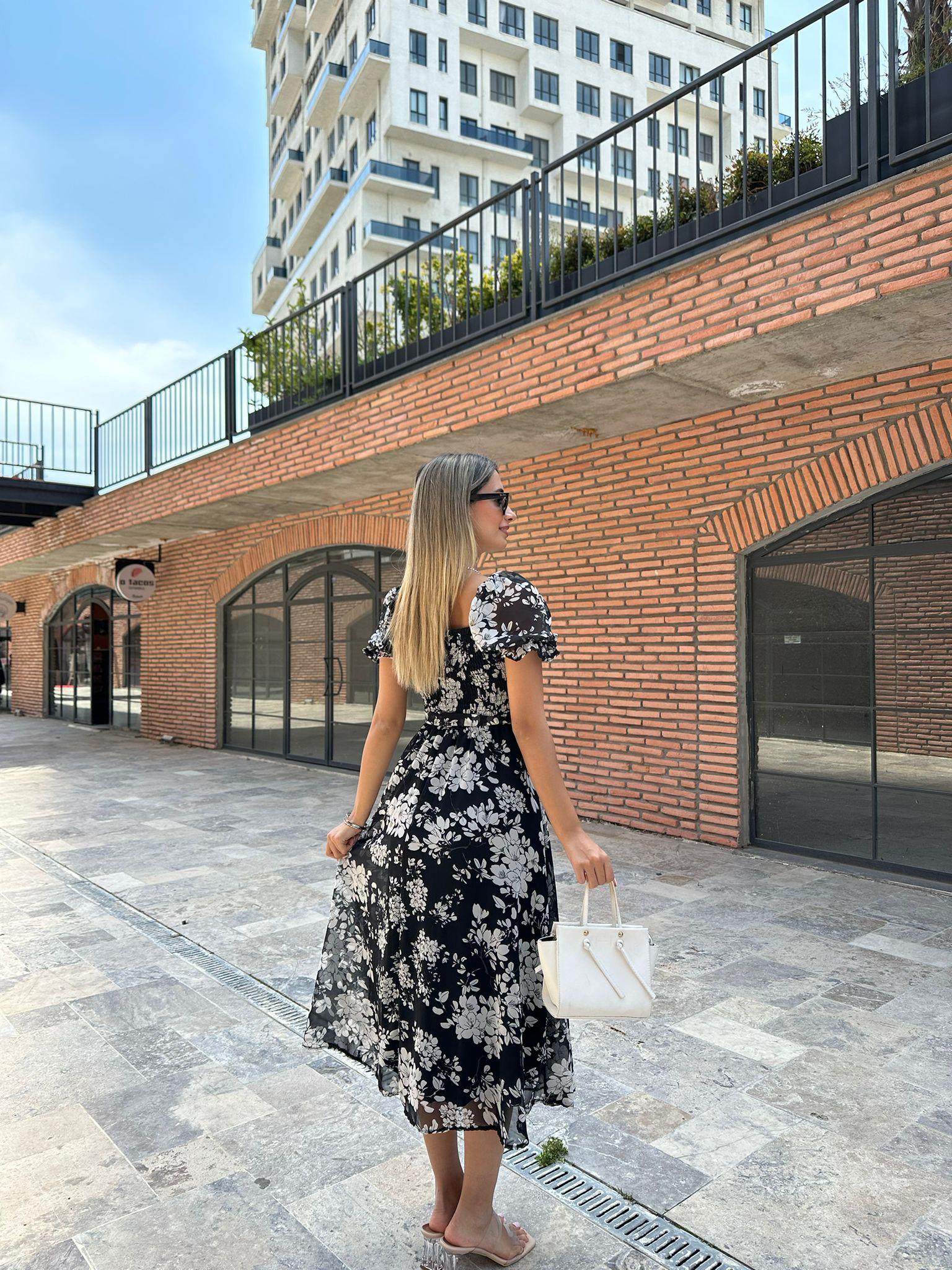 Maripanta Karpuz Kol Şifon Elbise 07062143