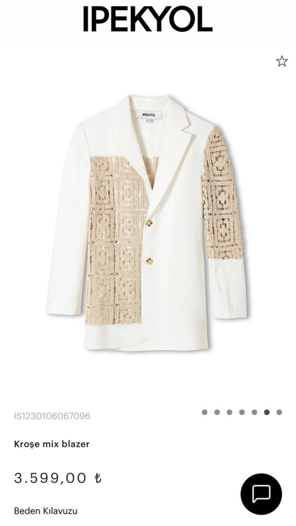 Marka Model Kroşe Mix Blazer Ceket 1707313
