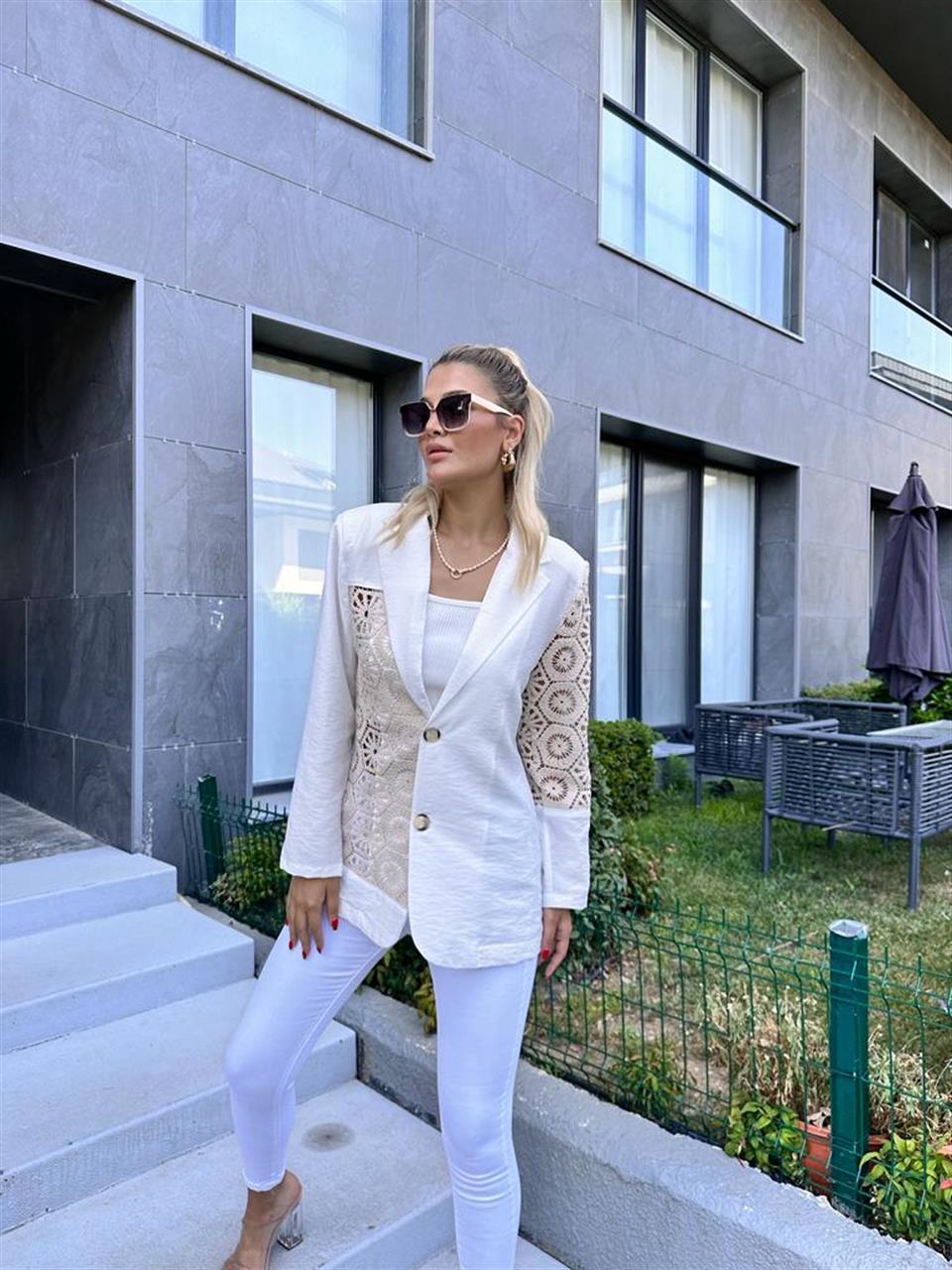 Marka Model Kroşe Mix Blazer Ceket 1707313