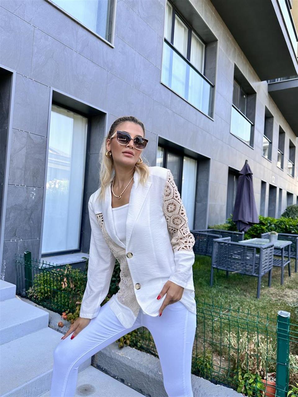 Marka Model Kroşe Mix Blazer Ceket 1707313