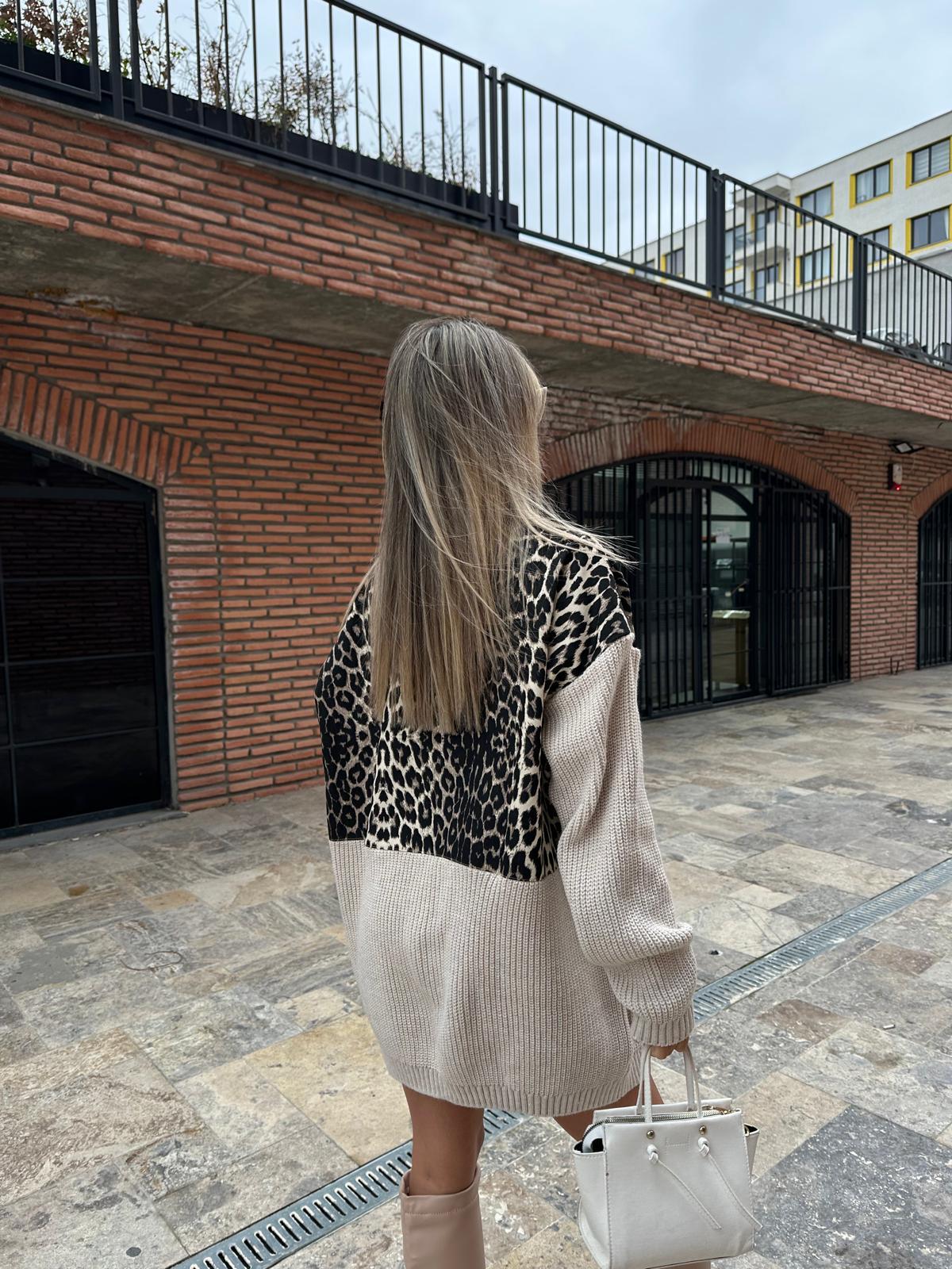 Marka Model Trikomix Koyu Leopar Hırka Vizon hrk1016rvd