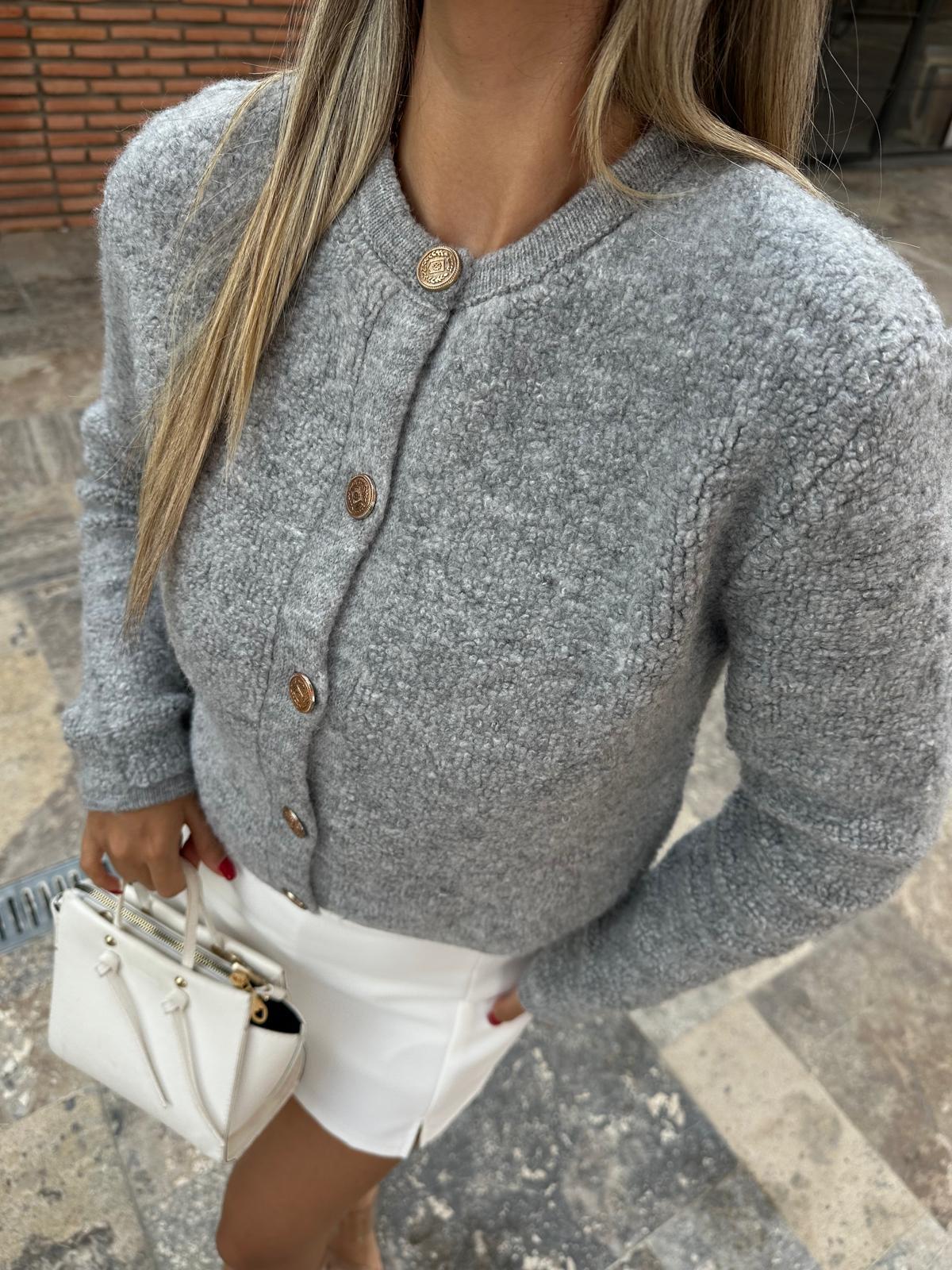 Mass Duti Model Teddy Hırka Gri hrk1062bnt