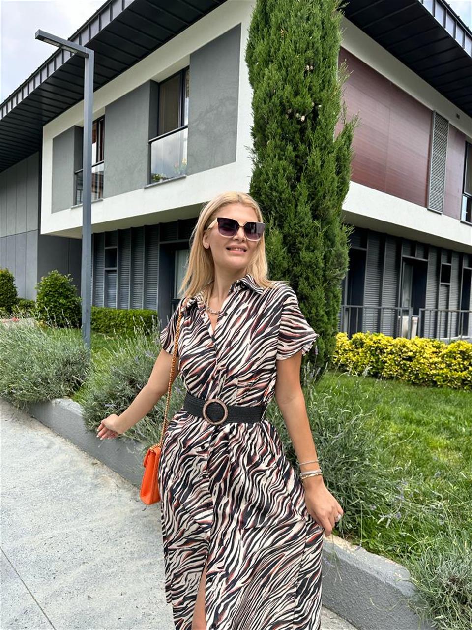 Mathilda Zebra Desen Elbise  1506282