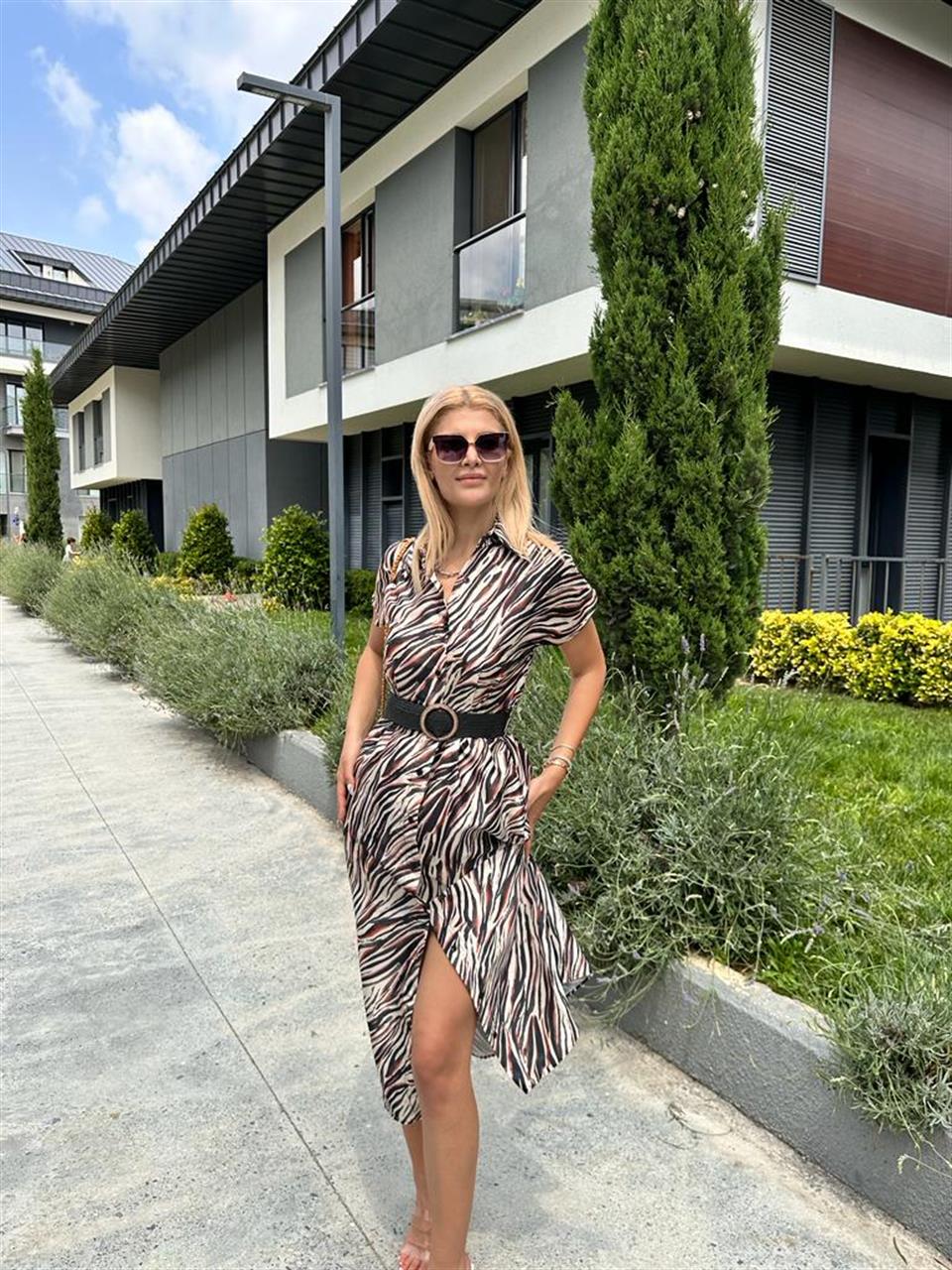 Mathilda Zebra Desen Elbise  1506282