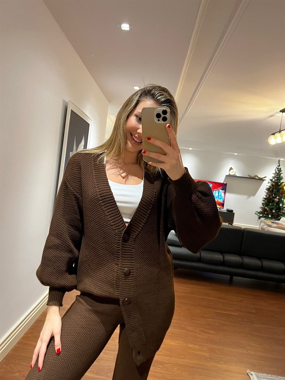 Menny Kahverengi Triko Takım 43211