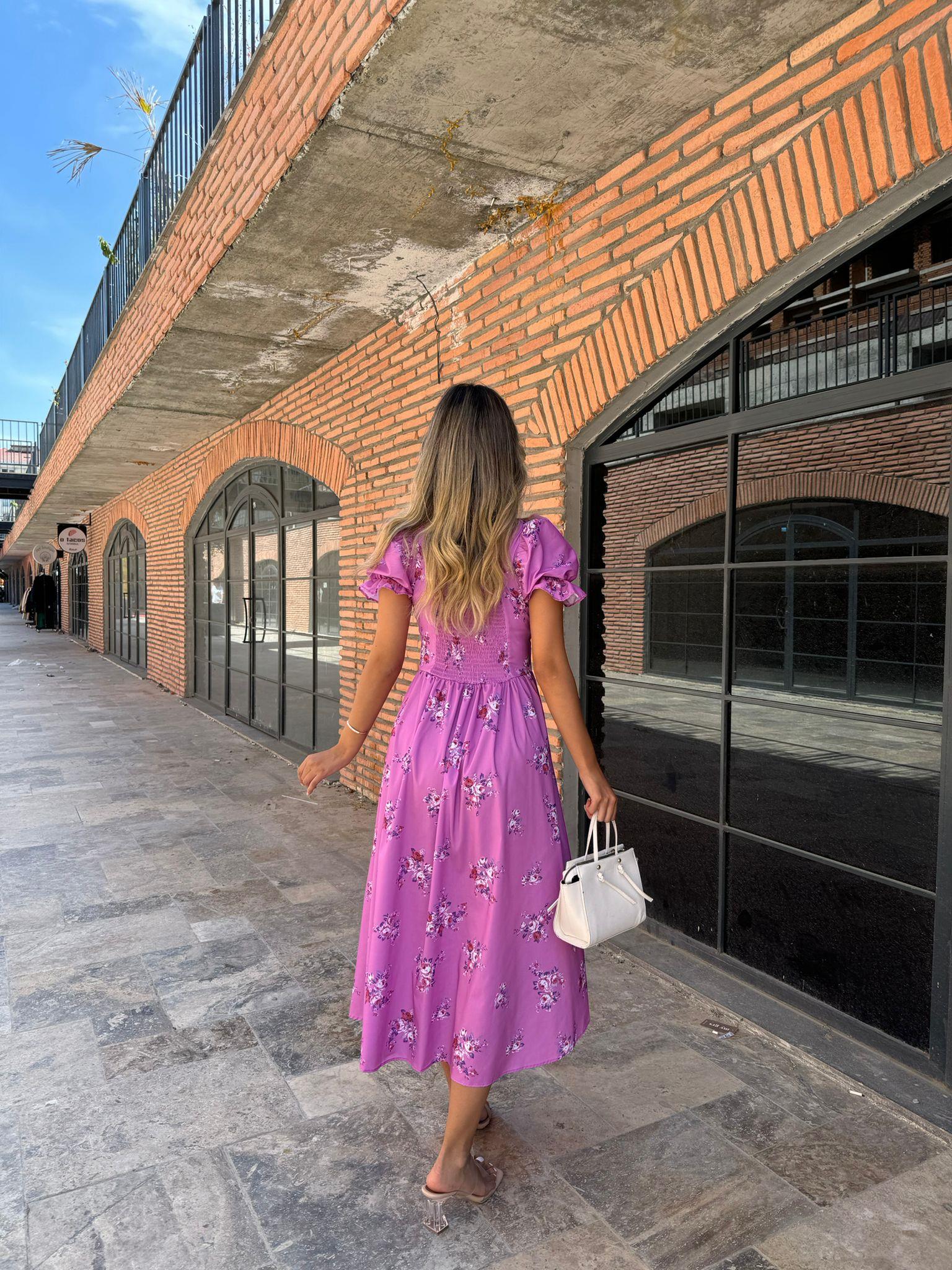 Miessa Bel İp Korseli Lila Elbise 070621113