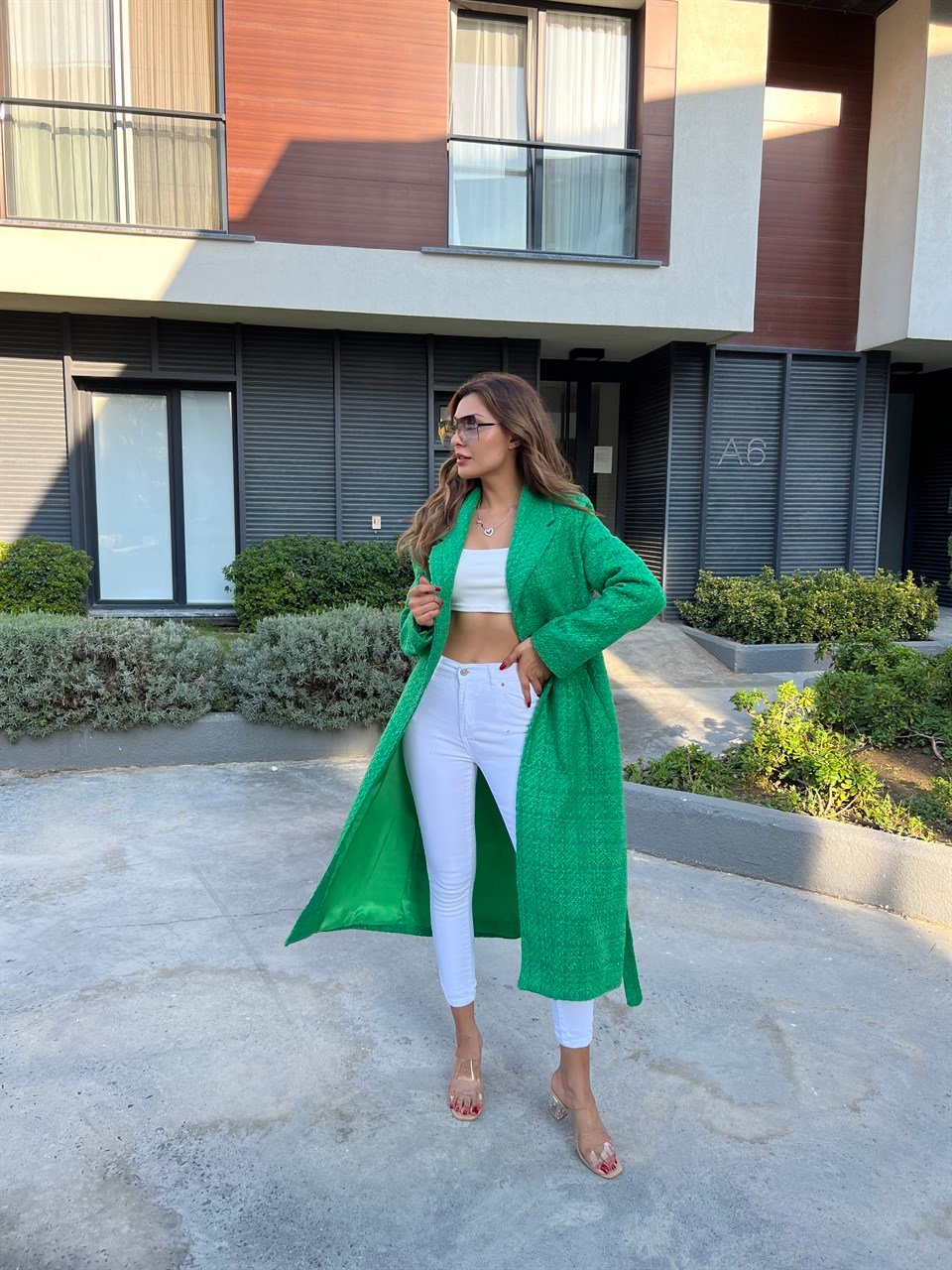 Nilda Yeşil Kuşaklı Kaban