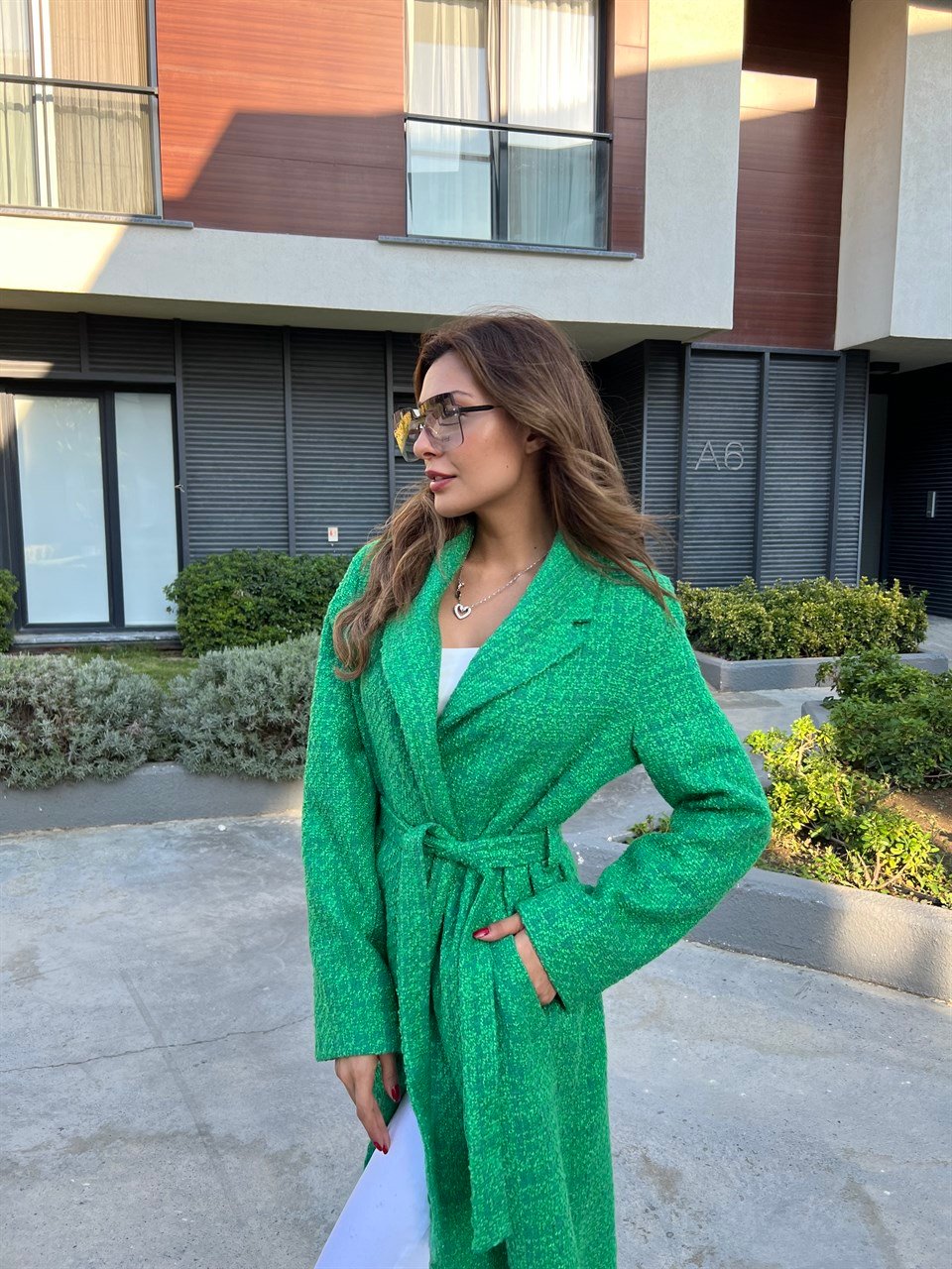 Nilda Yeşil Kuşaklı Kaban
