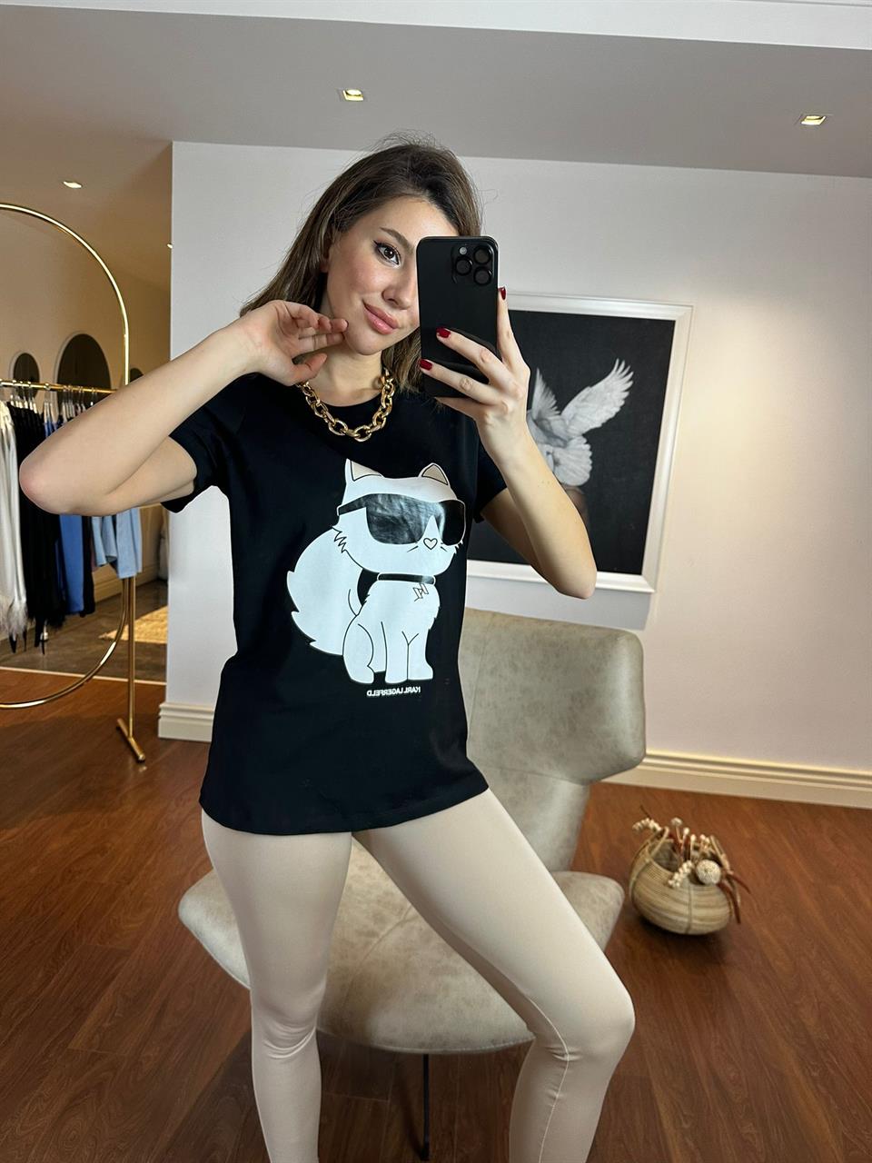 Orjinal Marka İkonik Siyah Tshrt 230280