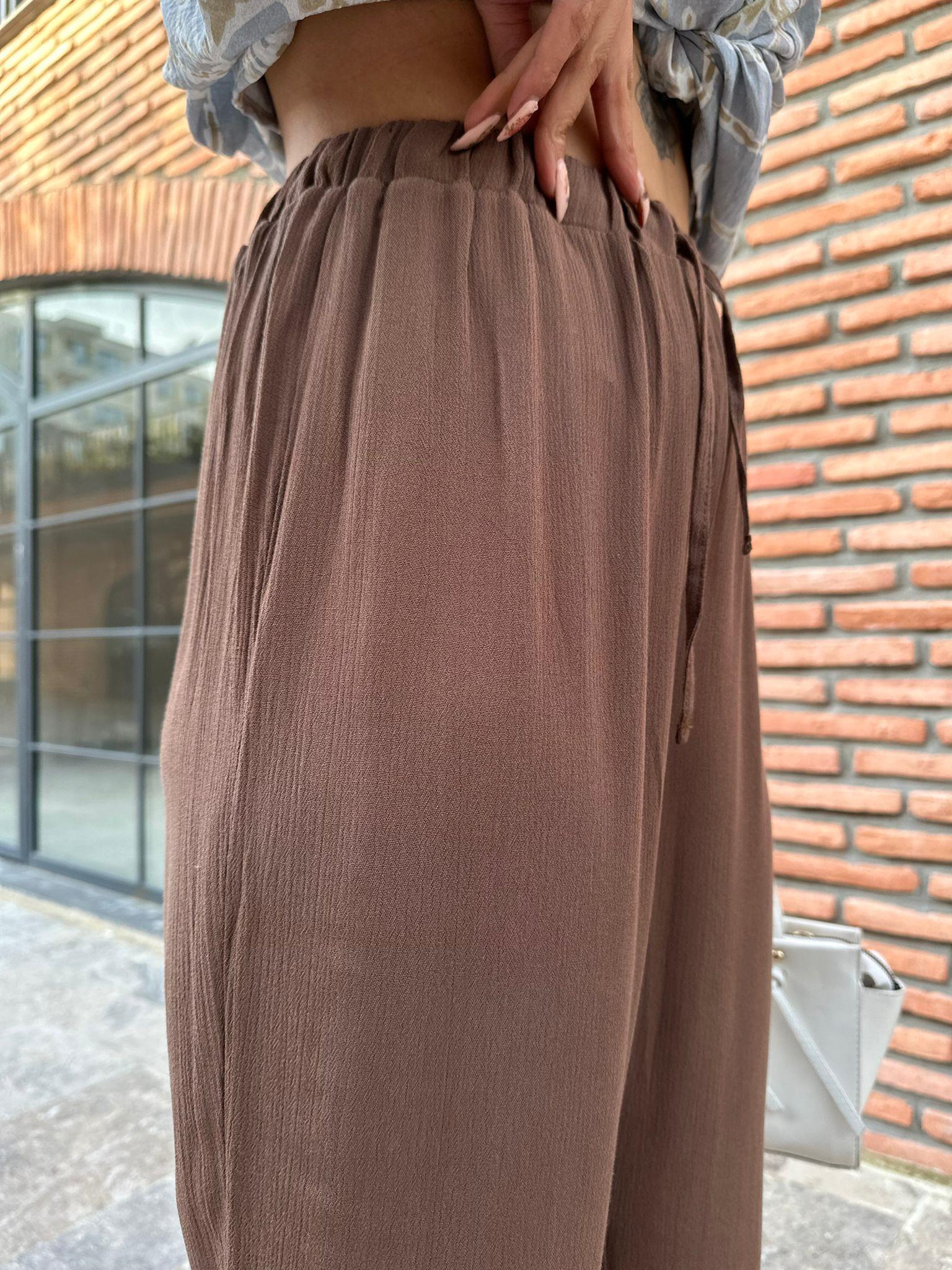 Orjinal Marka Tirap Kahverengi Pantolon 07062101