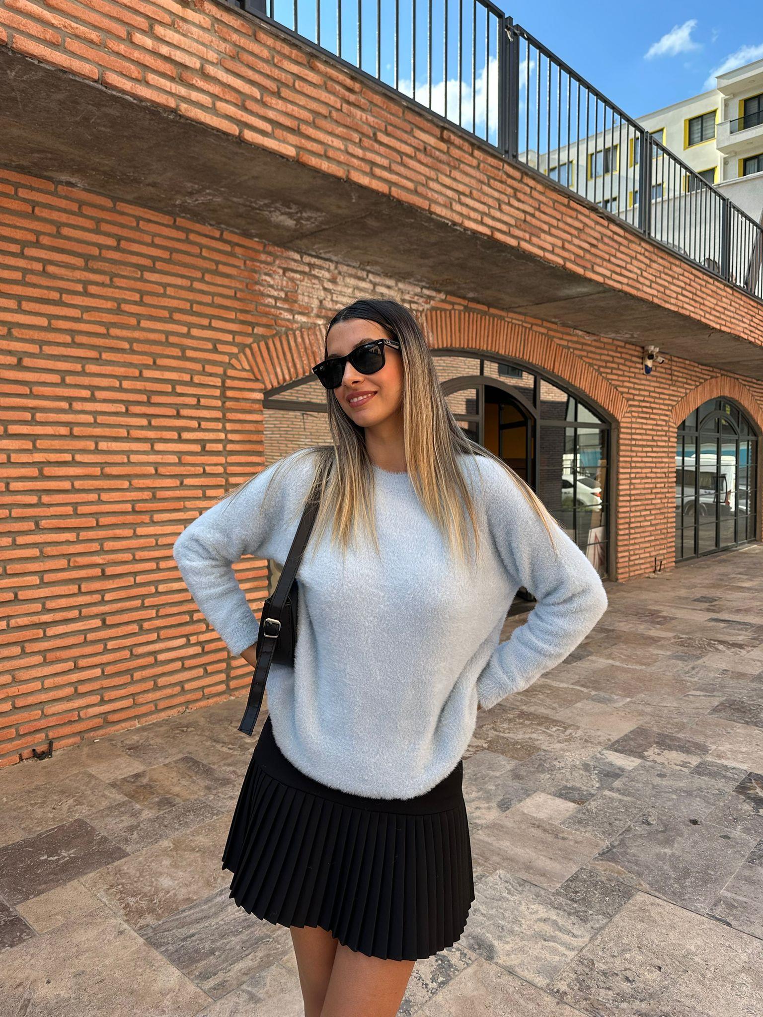 Perla Yumoş Bebe Mavisi Kazak kzk1007feu