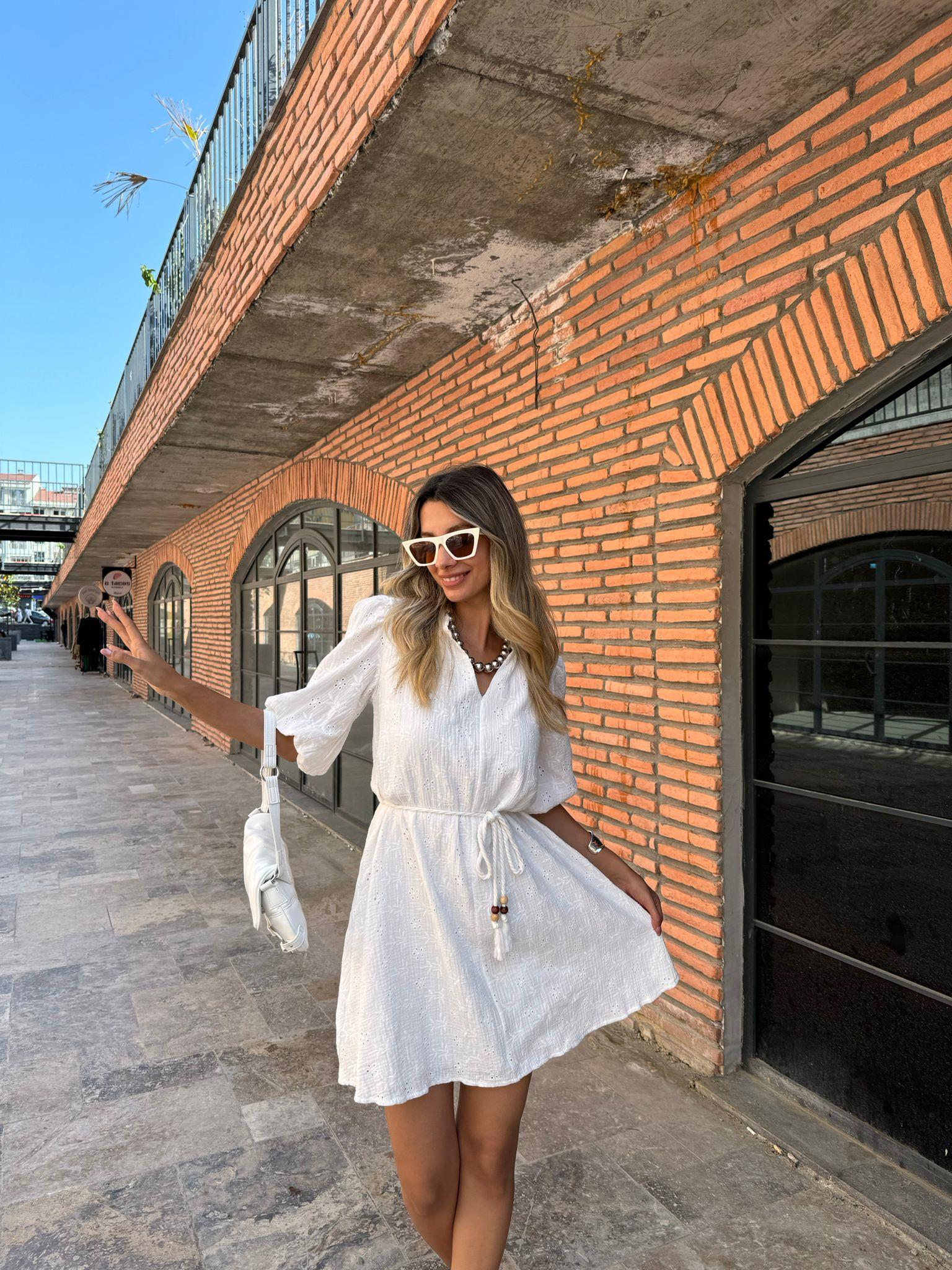 Pila İp Kemerli Fisto Elbise 070621104