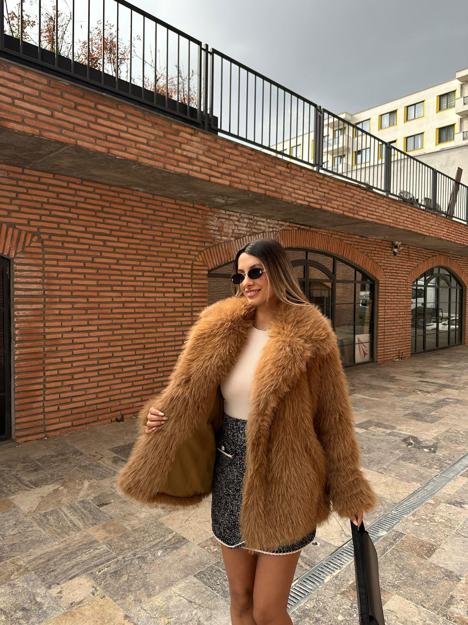 Premium Ceket Yaka Camel Kürk 0706211116