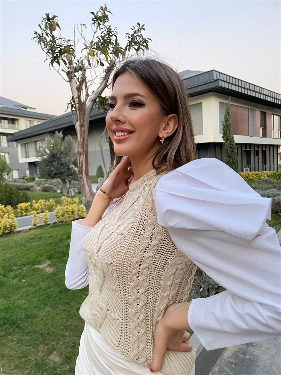 Prenses Garnili Kol Triko Bluz 6954