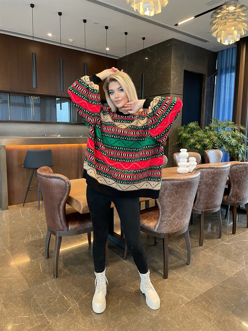 Revel Renkli Oversize Kazak