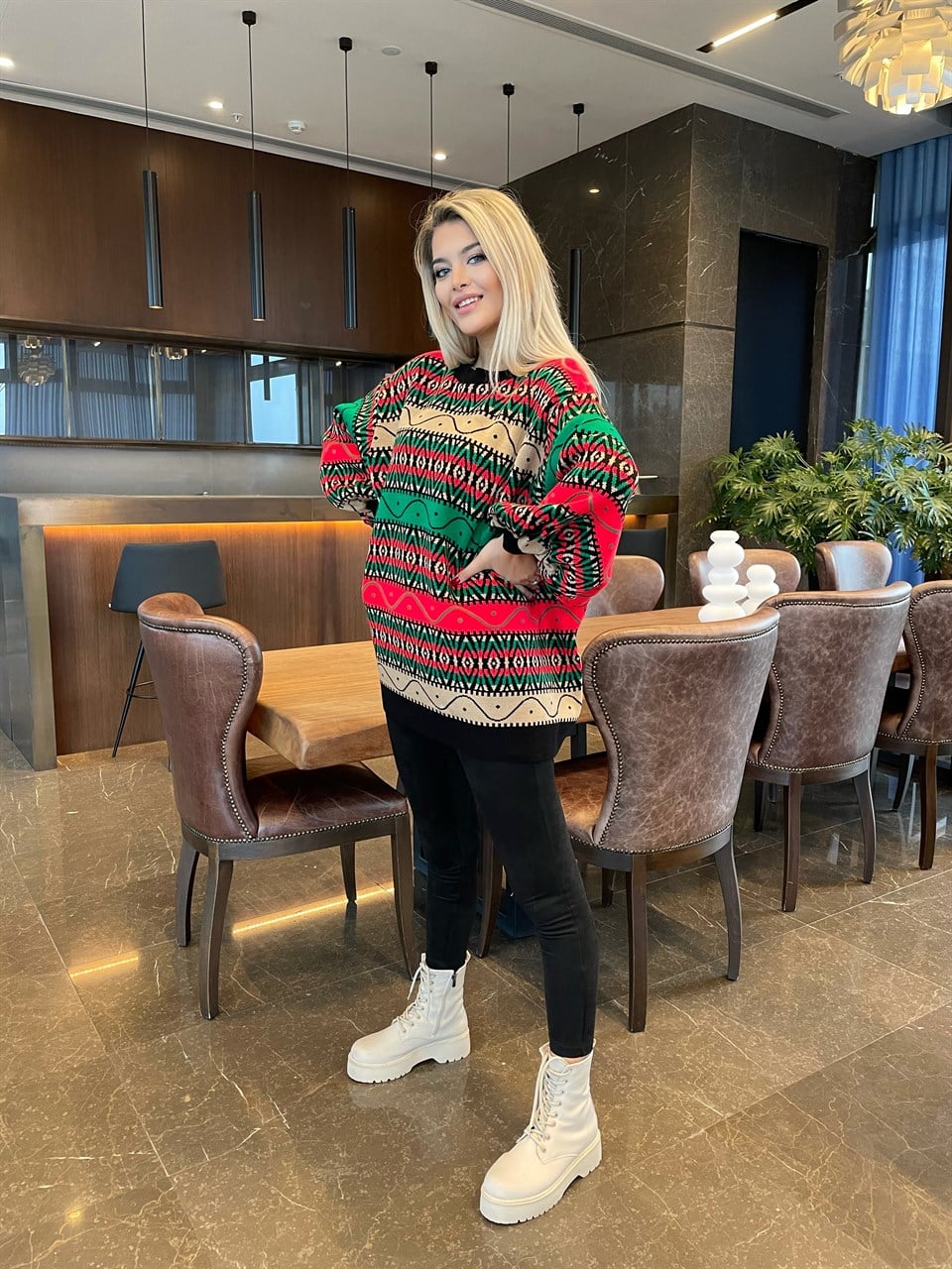 Revel Renkli Oversize Kazak