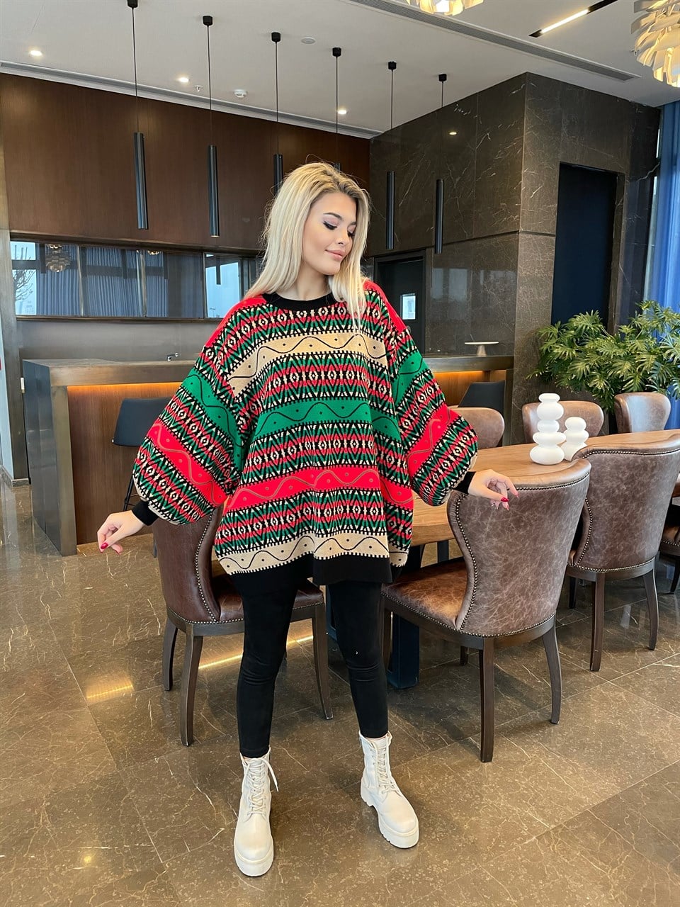 Revel Renkli Oversize Kazak