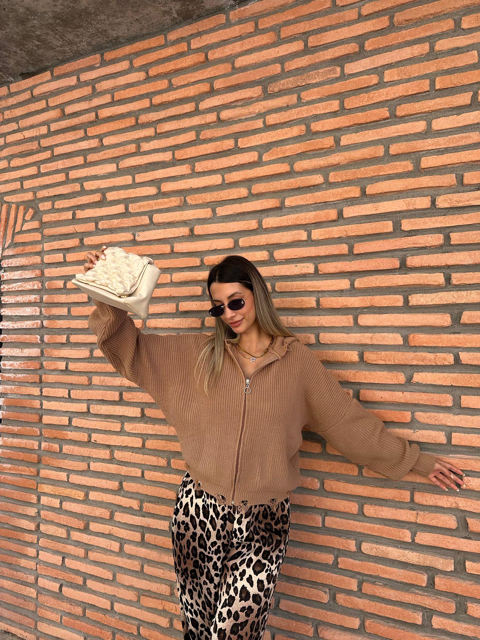 Rivenna Kapüşonlu Camel Hırka hrk1025myfsh