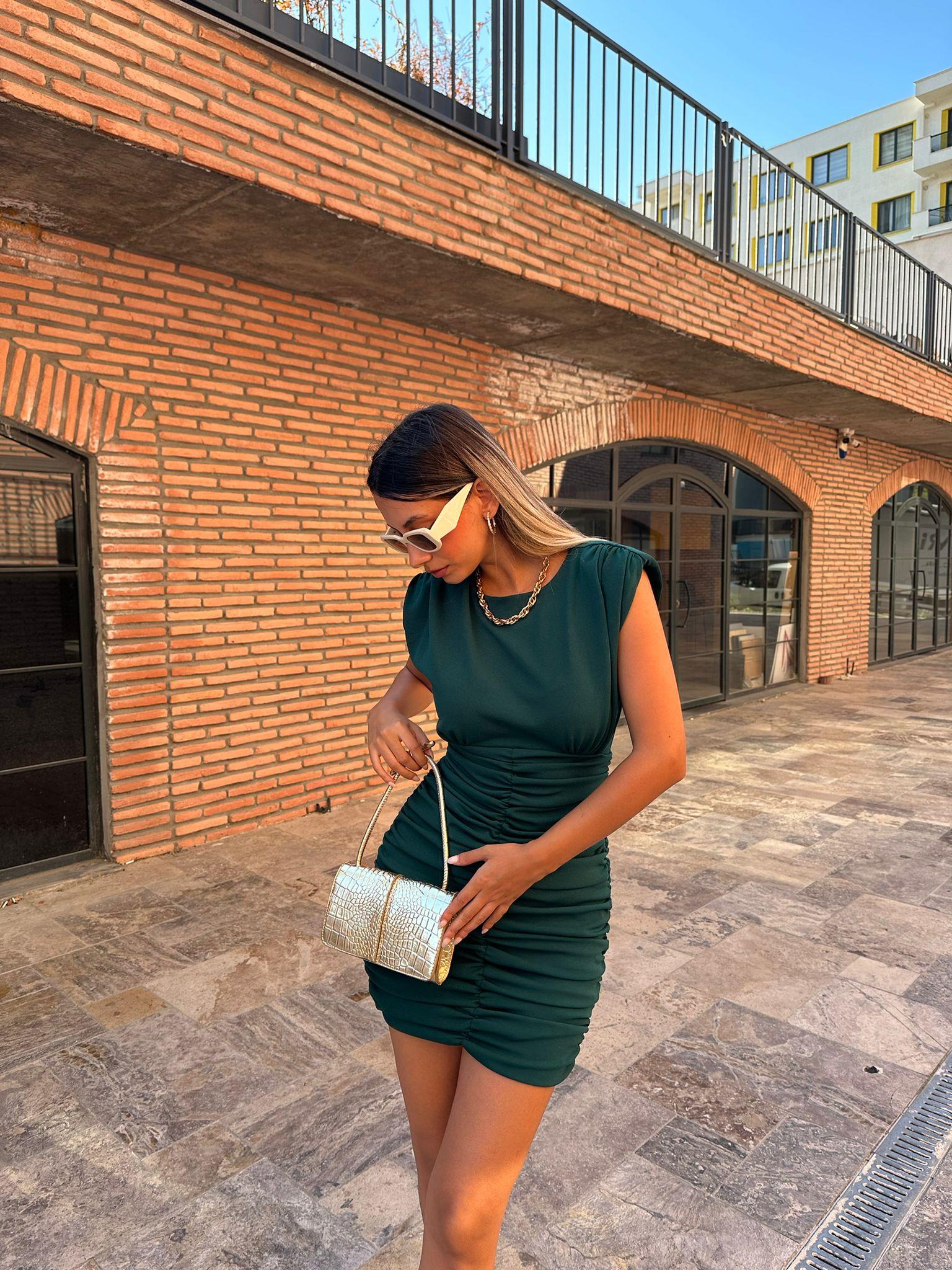 Romina Yeşil Elbise 070621217