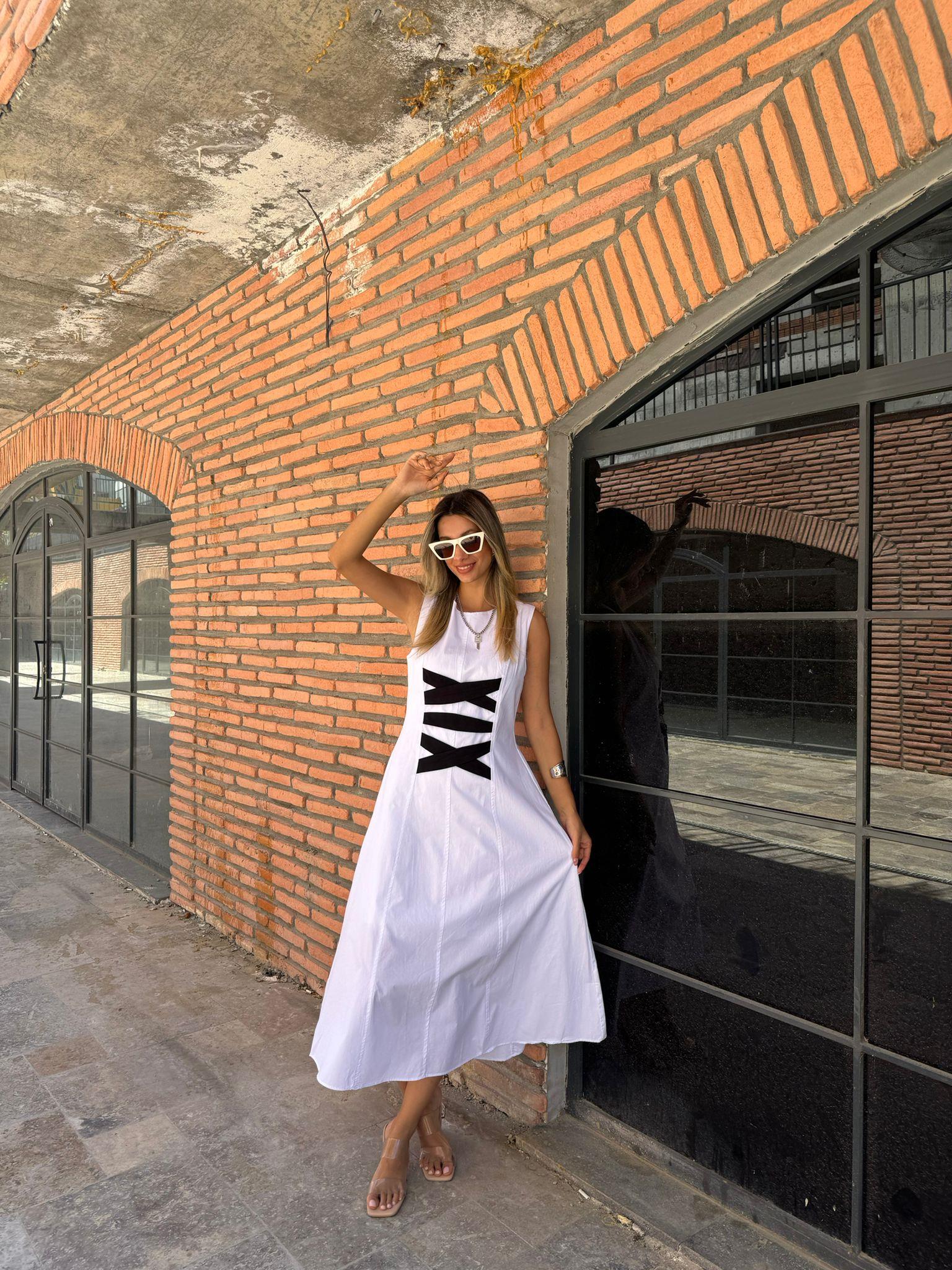 Serenays Bantlı Beyaz Poplin Elbise 07062195