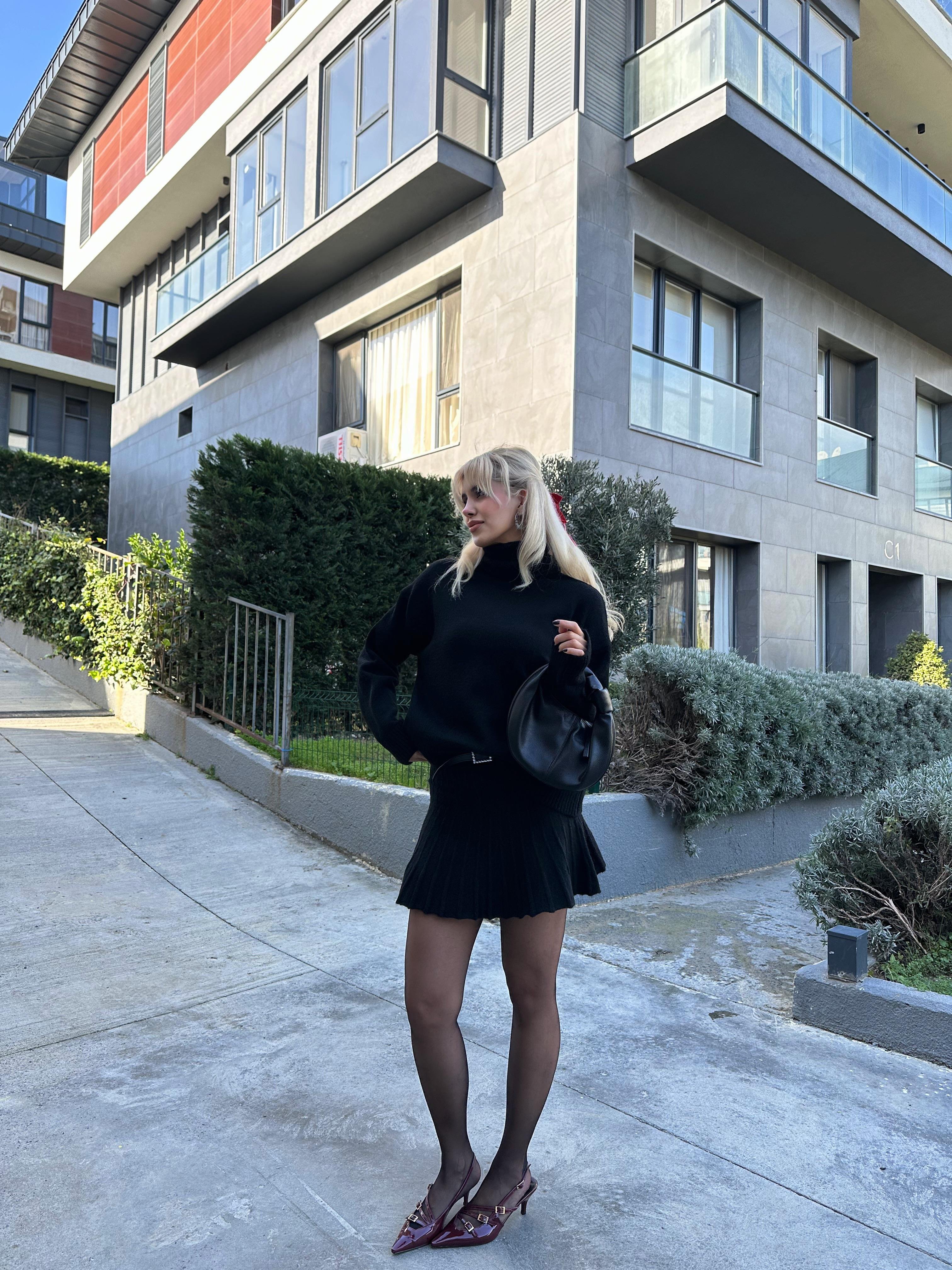 Siyah pilili triko takim 1707584
