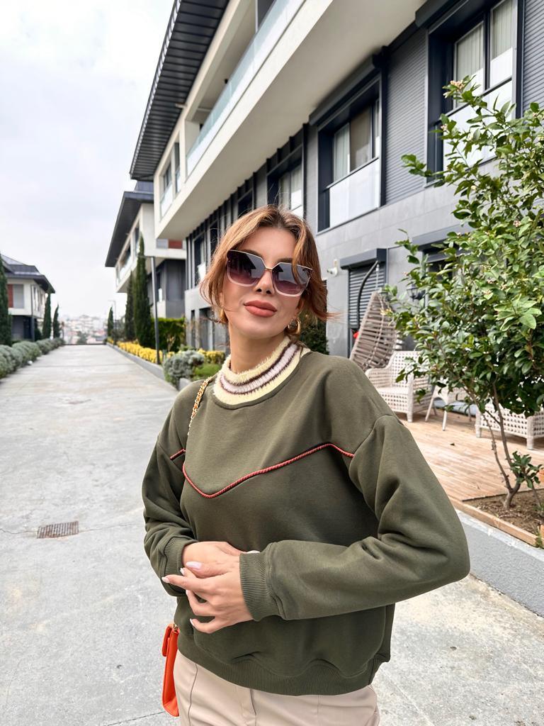 Soft Yaka Yeşil Sweat 1707534