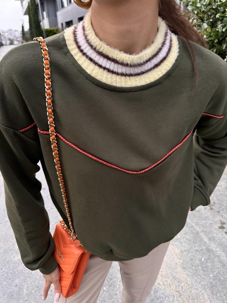 Soft Yaka Yeşil Sweat 1707534