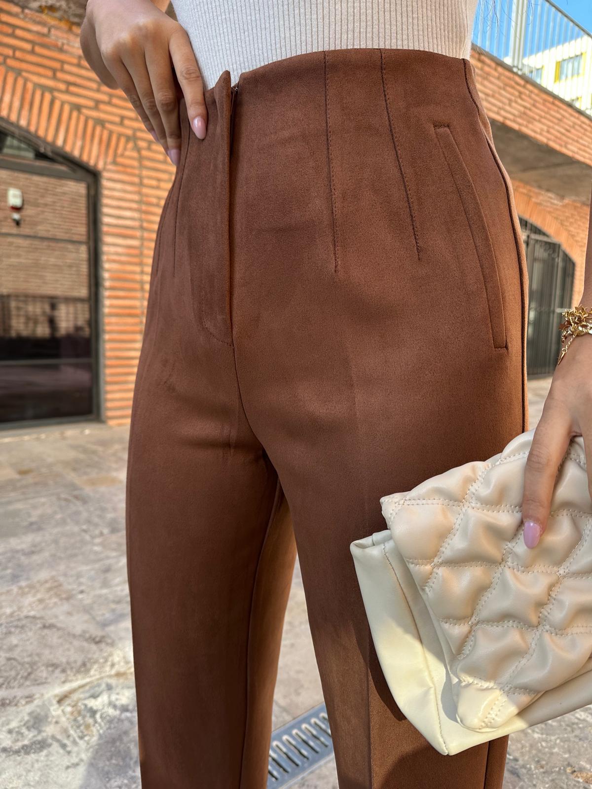 Süet Pensli Havuç Paça Pantolon pnt2027styq