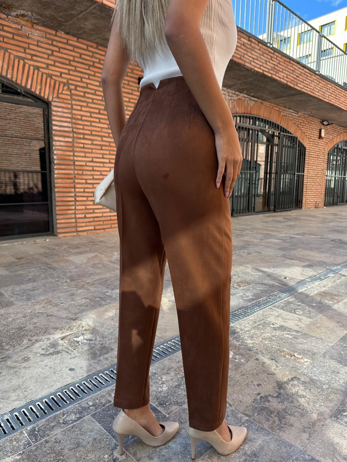 Süet Pensli Havuç Paça Pantolon pnt2027styq