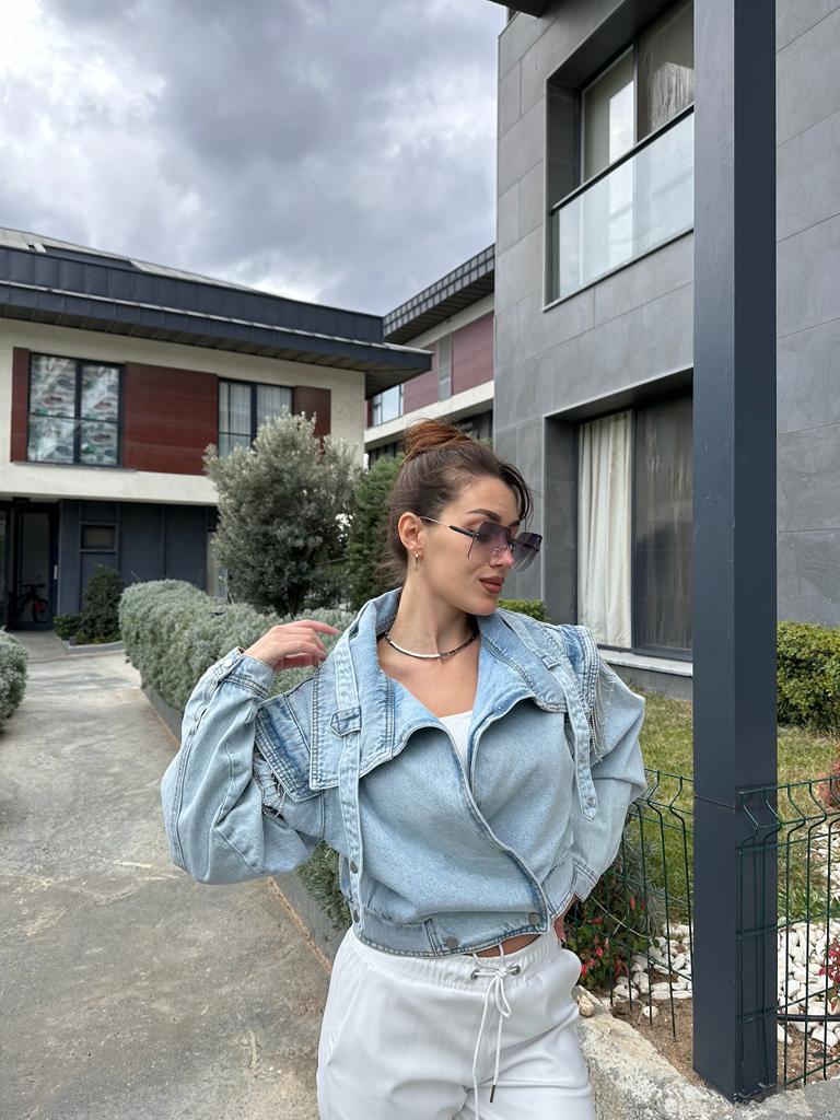 Swarowski Saçaklı Geniş Yaka Jean Mont 1707454
