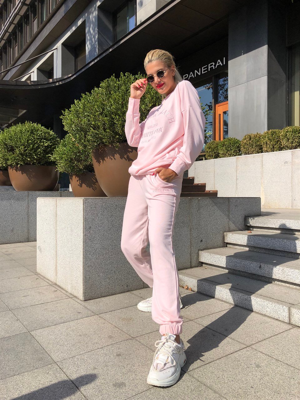 Toz Pembe Eşofman Takım