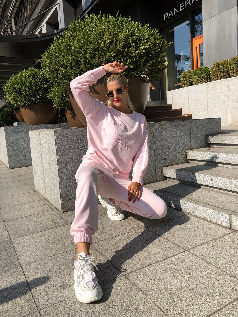 Toz Pembe Eşofman Takım
