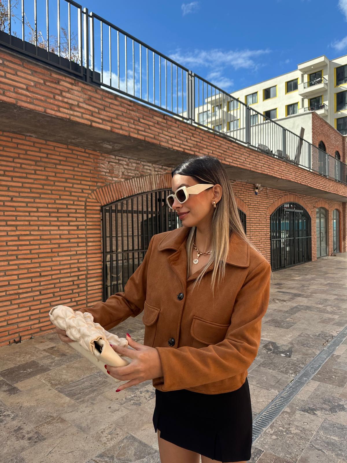 Üç Düğme Süet Camel Ceket ckt1082ny