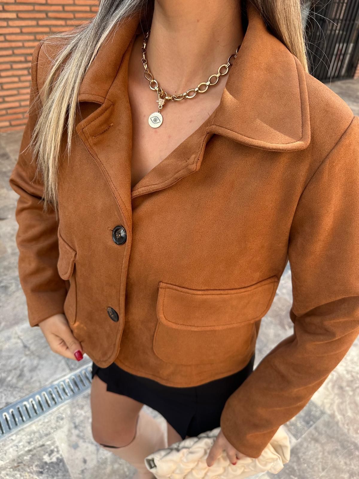 Üç Düğme Süet Camel Ceket ckt1082ny