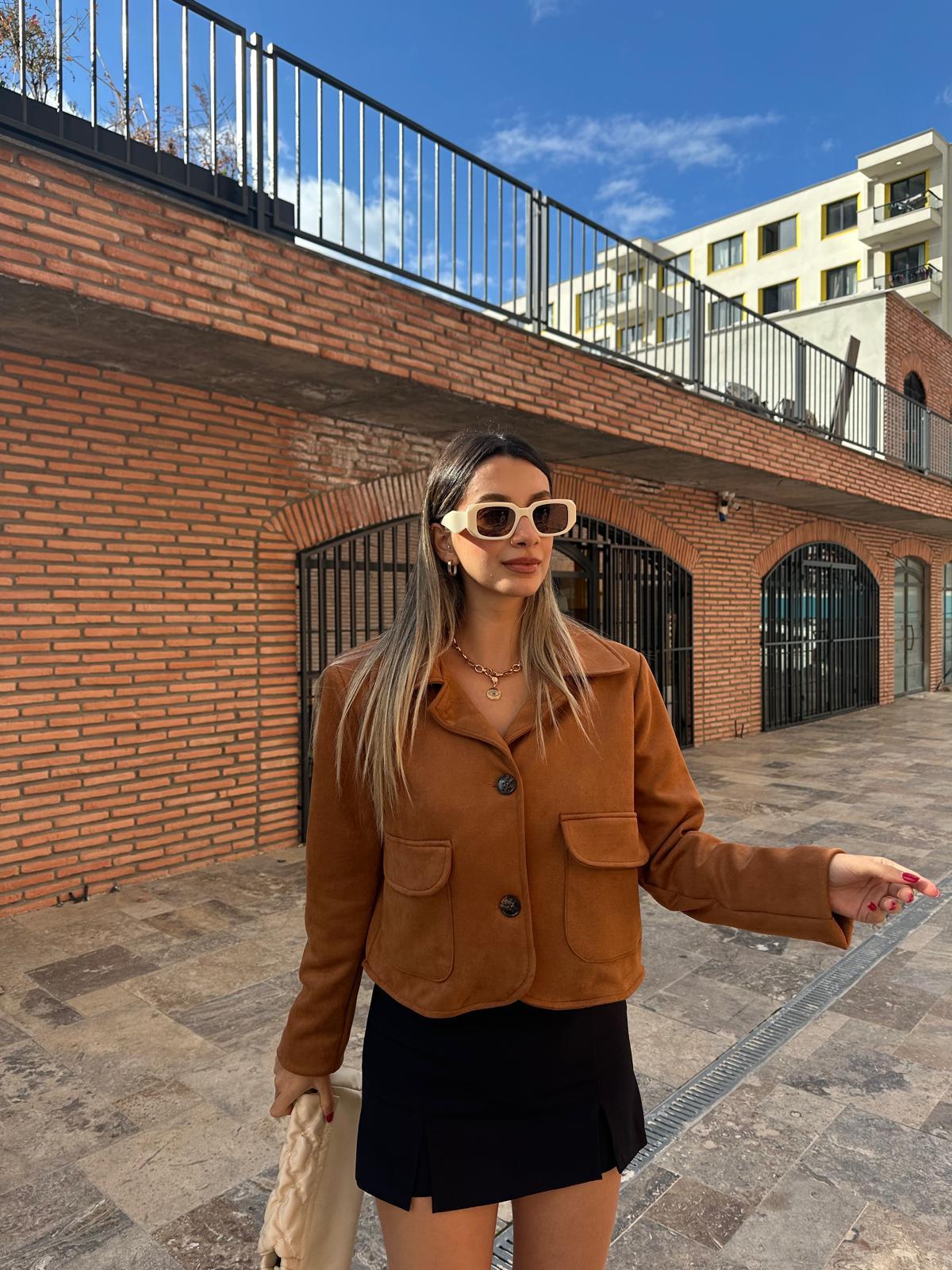 Üç Düğme Süet Camel Ceket ckt1082ny