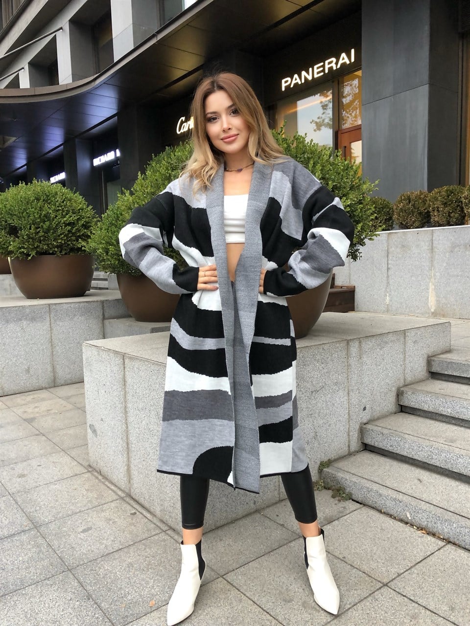 Uzun Soft Renkli Hırka