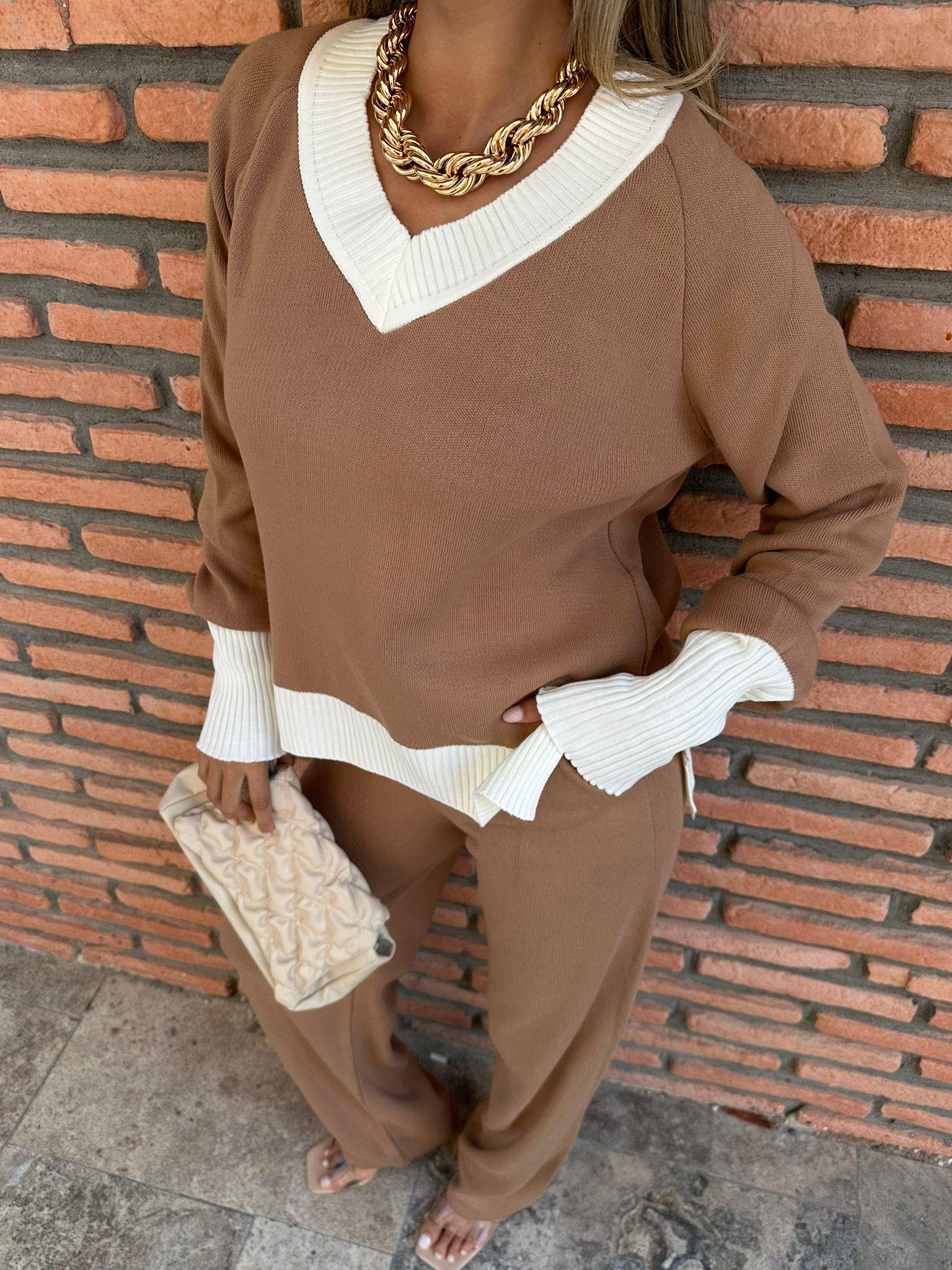 Vetra Biyeli Vizon Triko Takım 7744