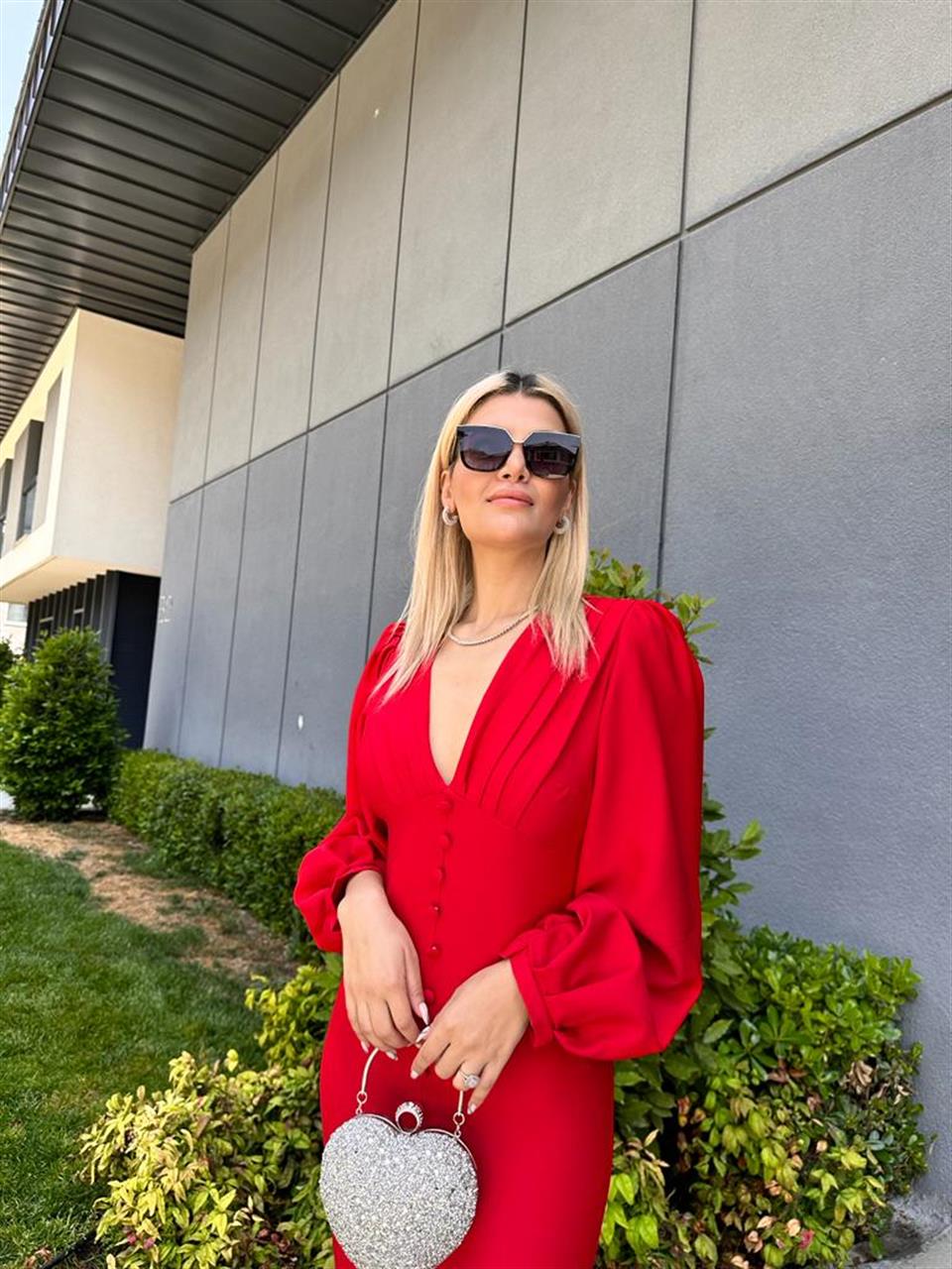 Violetta Kırmızı Kalem Elbise 0806268