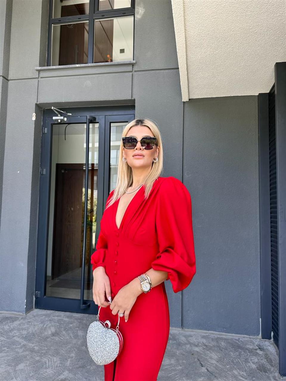 Violetta Kırmızı Kalem Elbise 0806268